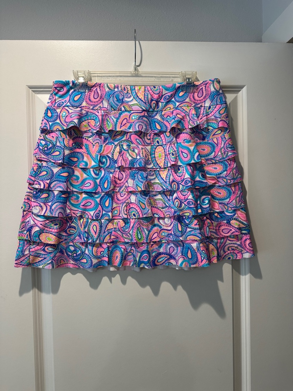 Lulu-B Pink & Blue Paisley Cha Cha Skort - Picture 2 of 6